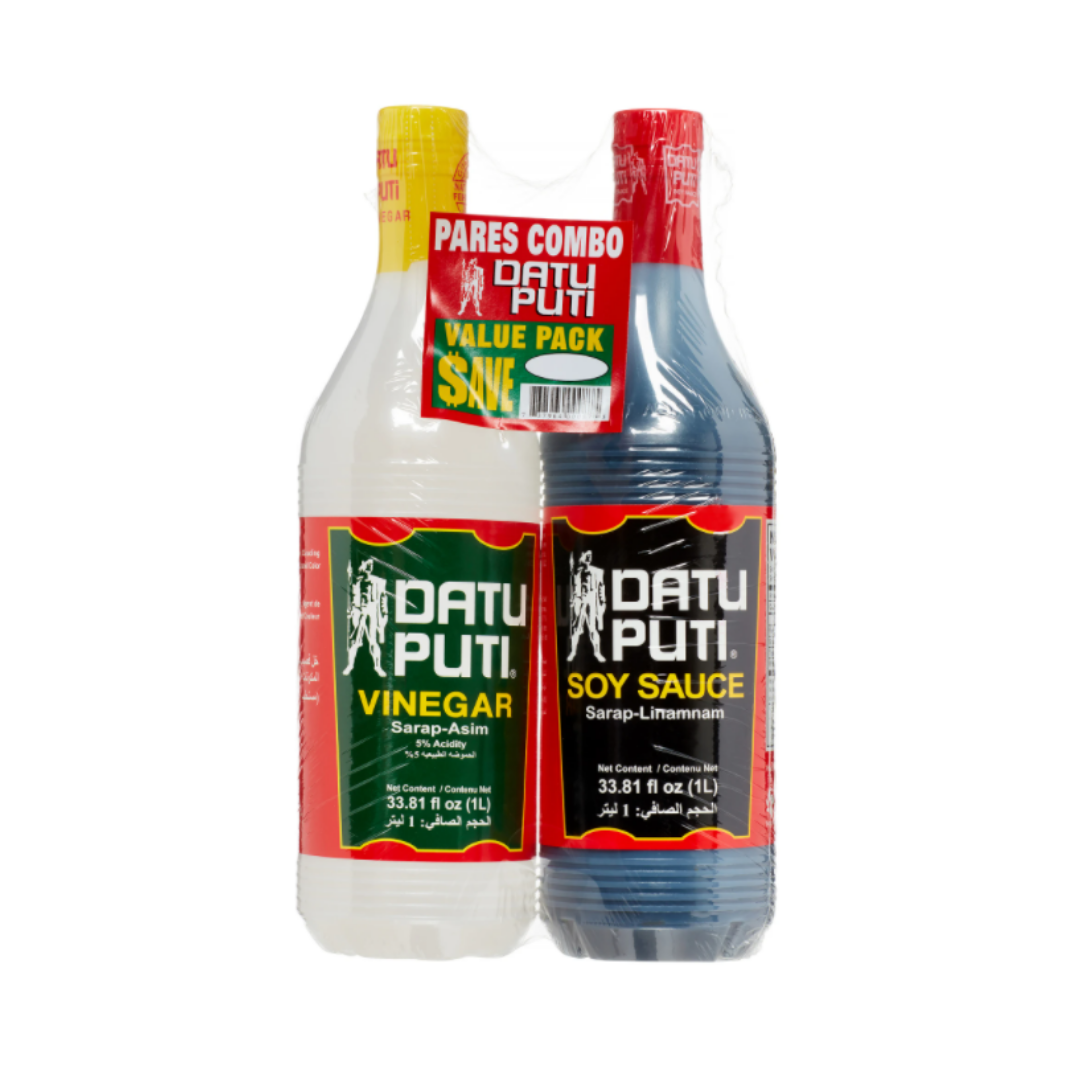 Datu Puti - Vinegar & Soy Sauce Value Pack - 1L - Lynne's Food Cravings