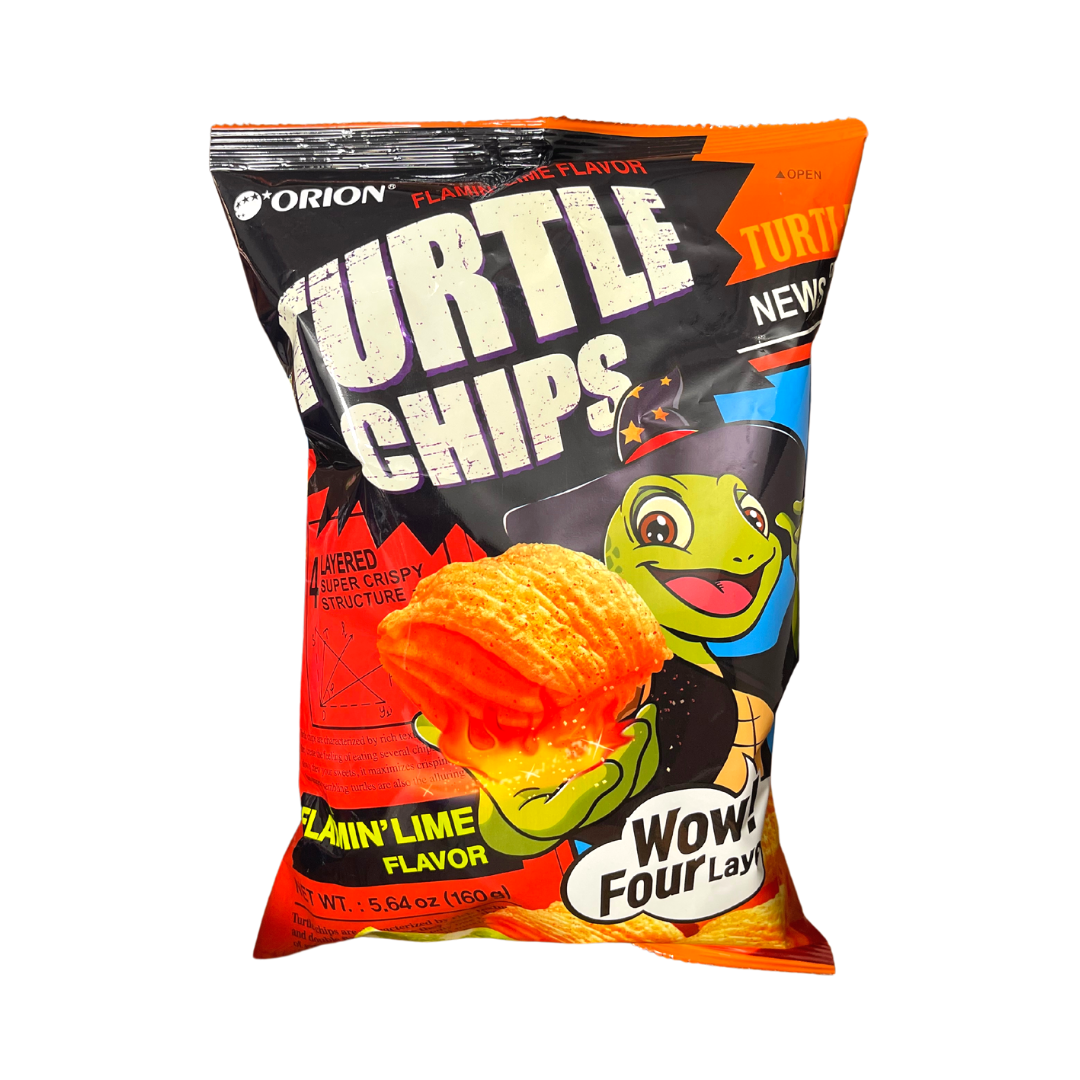 Orion - Turtle Chips Flamin' Lime - 5.64oz - Lynne's Food Cravings