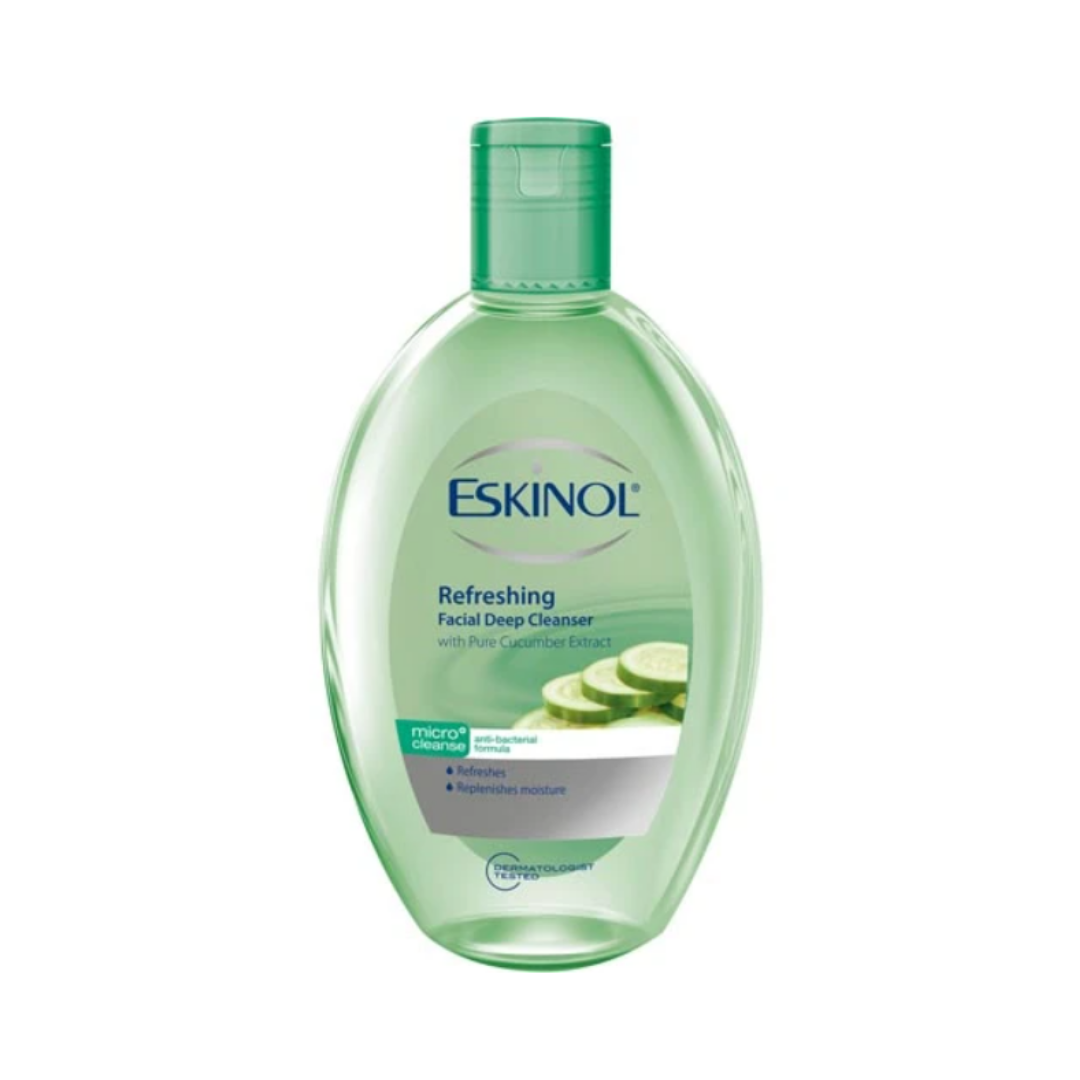 Eskinol - Refreshing Facial Deep Cleanser with Pure Cucumber Extract - 225mL - Lynne's Food Cravings