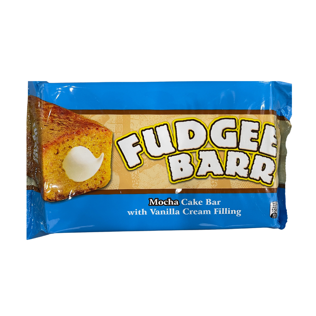 Fudgee Barr - Mocha Cake Bar w/ Vanilla Cream Filling - 39g x 10 Pack - Lynne's Food Cravings