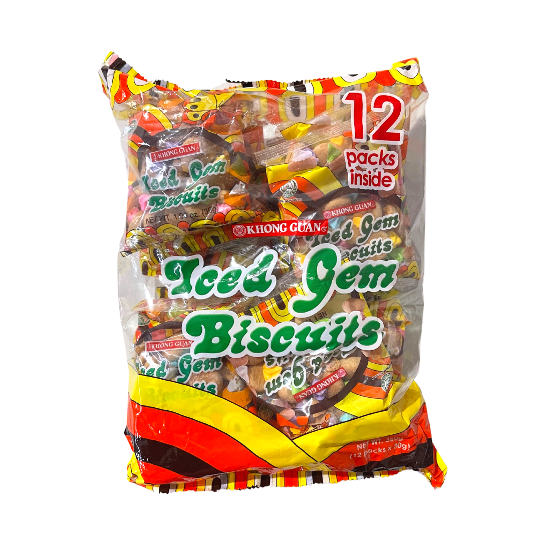 Khong Guan - Iced Gem Biscuits - 12 Pack (360g) - Lynne's Food Cravings