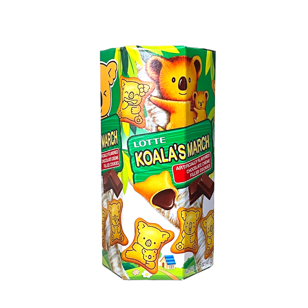 Lotte - Koala's March Choco Artificially Flavored Creme Filled Cookies - 1.45oz (41g) - Lynne's Food Cravings