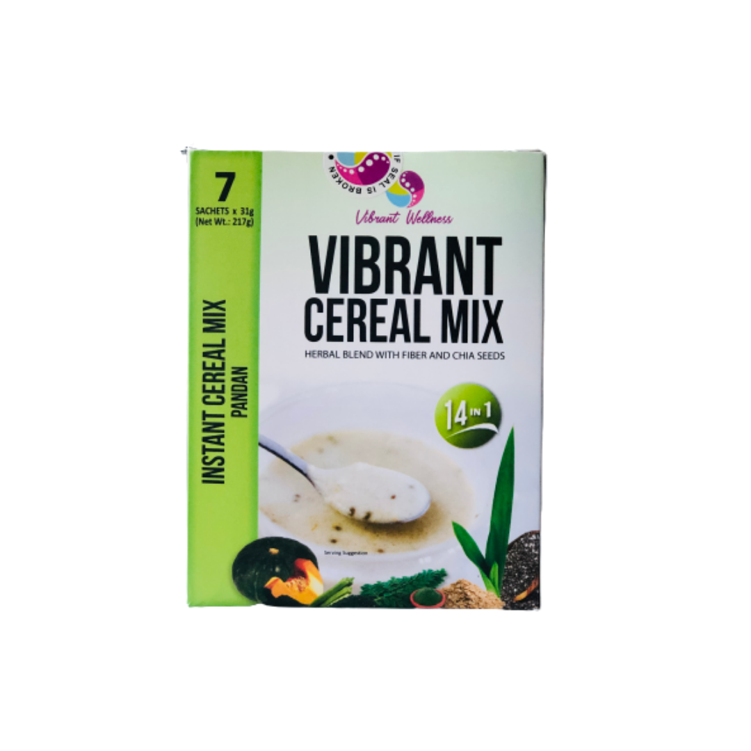 Vibrant Wellness - Cereal Mix (Pandan) - 7 sachet - Lynne's Food Cravings
