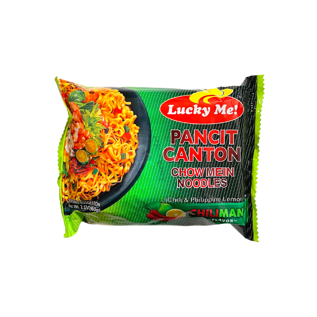 Lucky Me - Pancit Canton Chilimansi Flavor - 60g - Lynne's Food Cravings