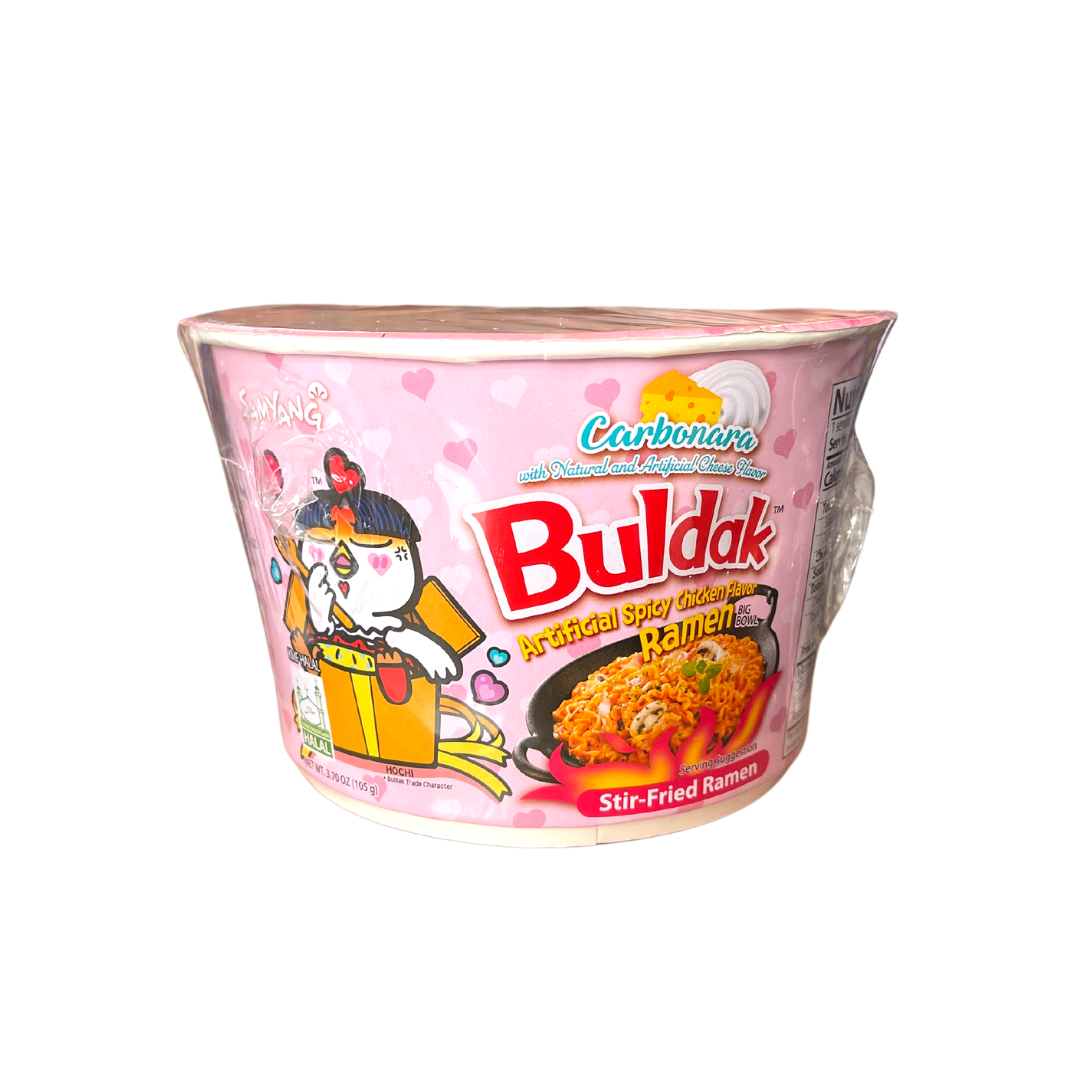 Samyang - Buldak Spicy Chicken Flavor Ramen Carbonara (Big Bowl) - 105g - Lynne's Food Cravings