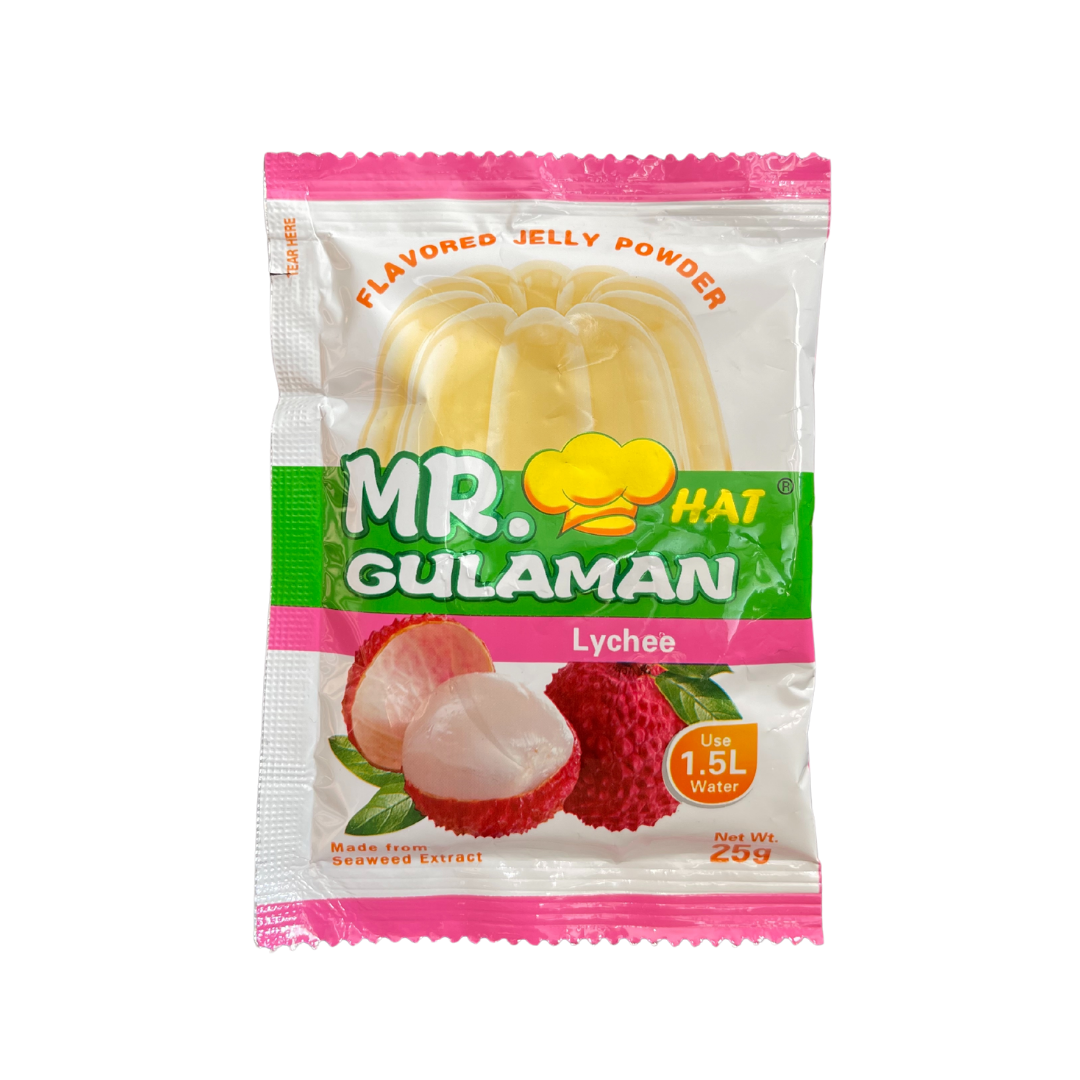 Mr. Hat Gulaman - Flavored Jelly Powder (Lychee)- 25g - Lynne's Food Cravings