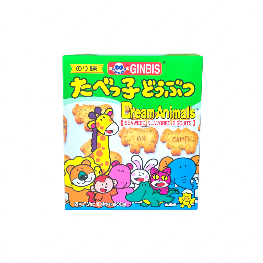 Ginbis - Animal Biscuits Seaweeds - 50g - Lynne's Food Cravings