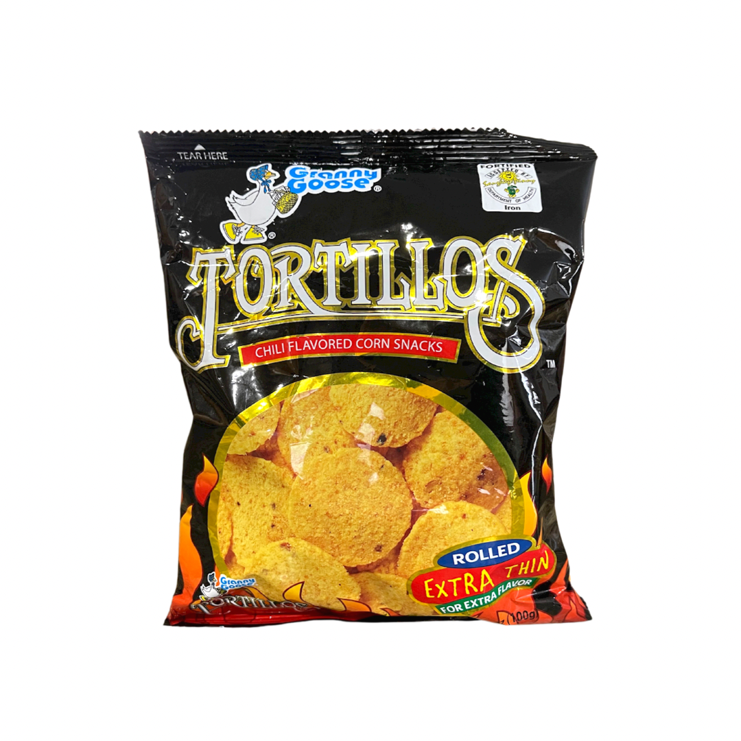 Granny Goose - Tortillos Chili Flavored Corn Snack - 100g - Lynne's Food Cravings