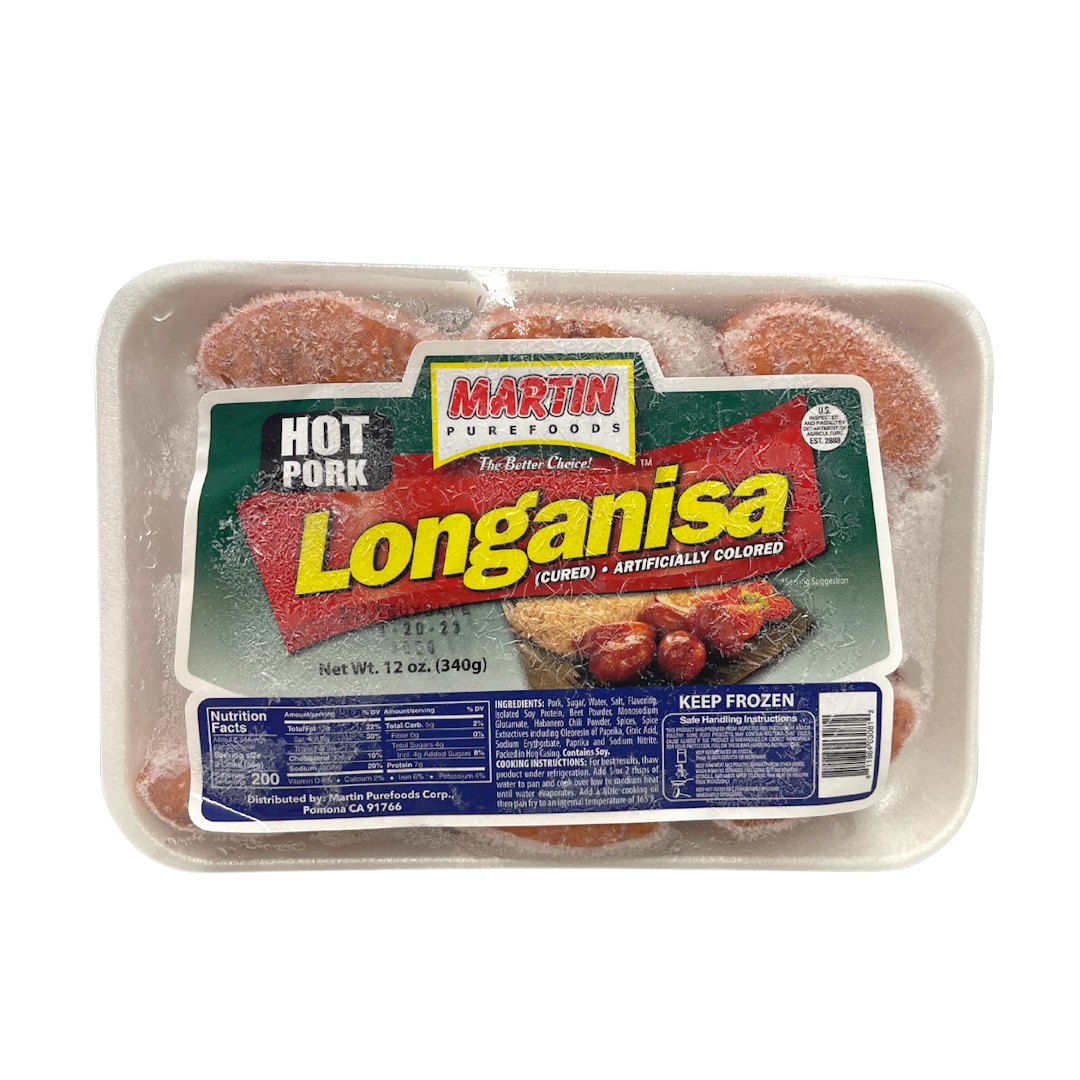 Martin Purefoods - Longanisa Hot Pork - 12 oz - Lynne's Food Cravings