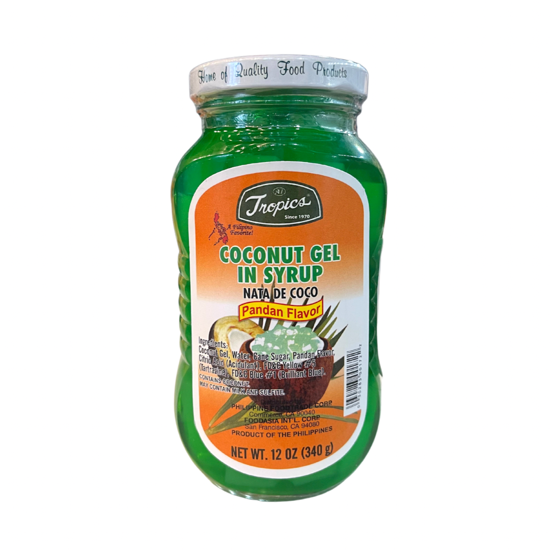 Tropics - Nata De Coco (Coconut Gel Pandan Flavor) - 12oz - Lynne's Food Cravings