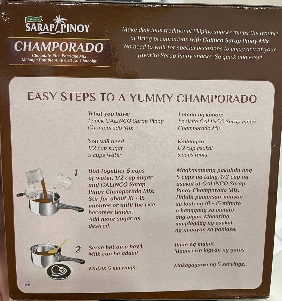 Sarap Pinoy - Champorado Chocolate Rice Porridge Mix - 4oz - Lynne's Food Cravings