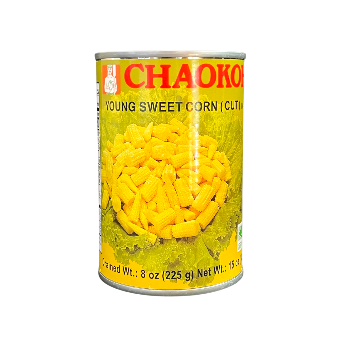 Chaokoh - Young Sweet Corn (Cut) - 8oz (425g) - Lynne's Food Cravings