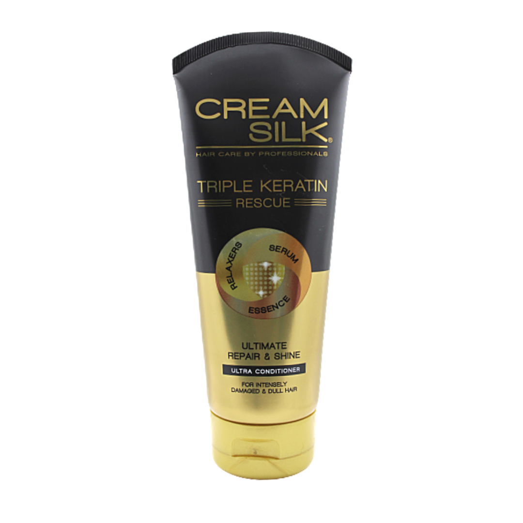 Cream Silk - Triple Keratin Rescue (Ultimate Repair & Shine) Ultra Conditioner - 170mL - Lynne's Food Cravings