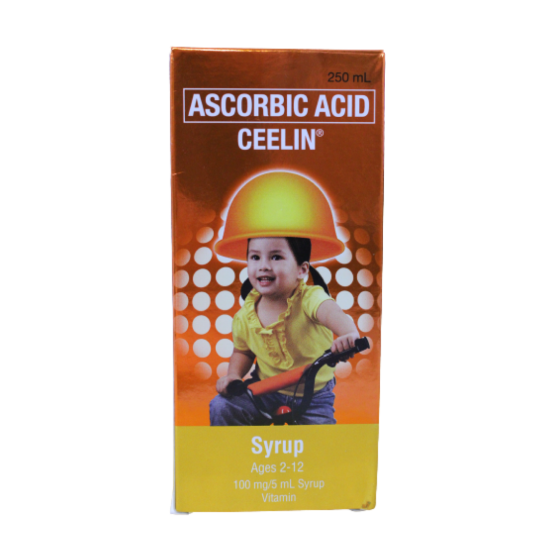 Unilab - Ascorbic Acid Ceelin Syrup - 250ml for Ages 2-12 yrs old - Lynne's Food Cravings