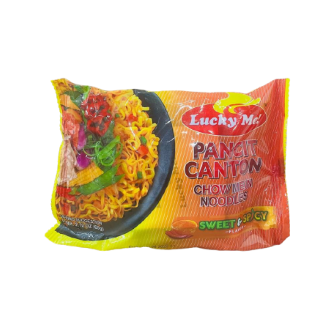 Lucky Me - Pancit Canton Sweet & Spicy Flavor - 60g - Lynne's Food Cravings