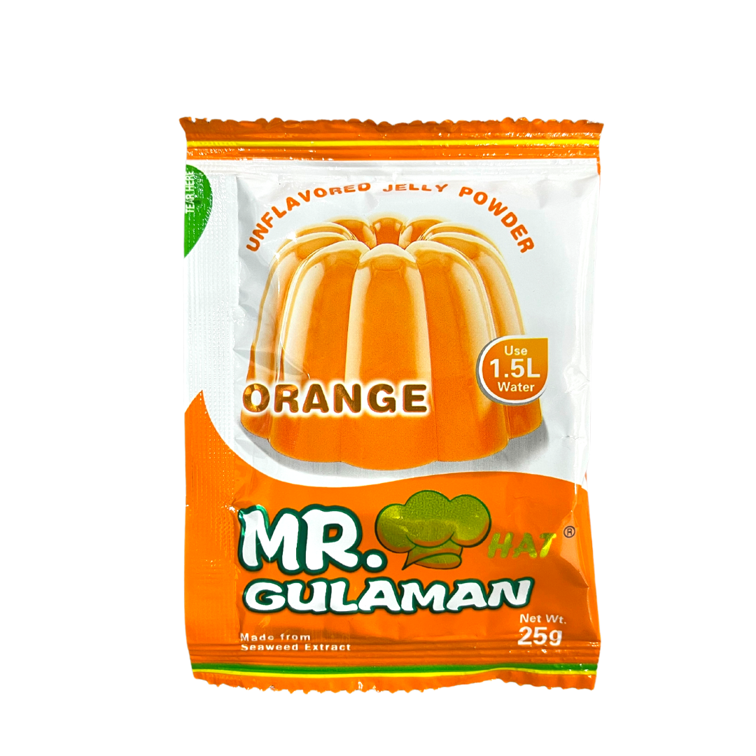Mr. Hat Gulaman - Unflavored Jelly Powder (Orange) - 25g - Lynne's Food Cravings
