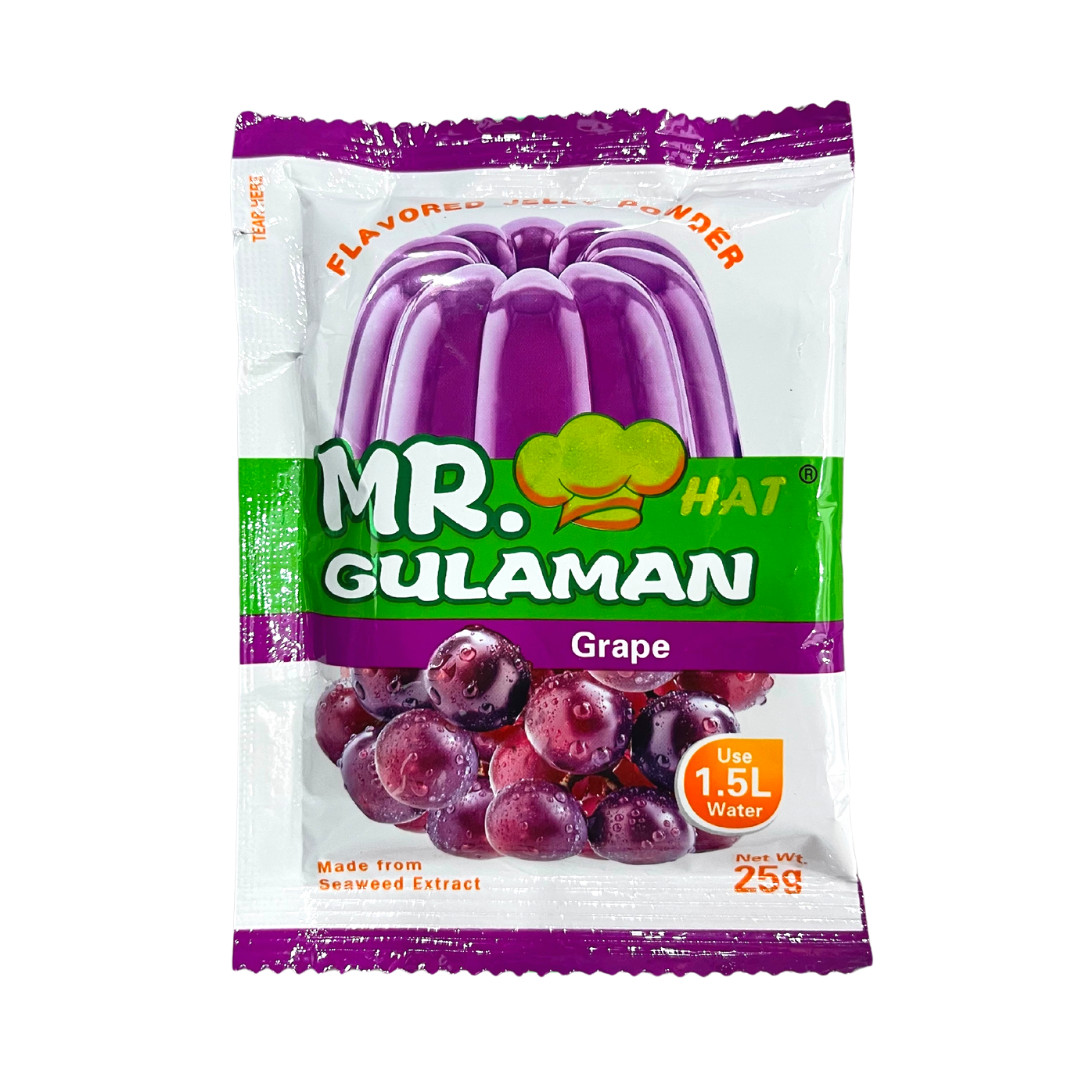 Mr. Hat Gulaman - Flavored Jelly Powder (Grape) - 25g - Lynne's Food Cravings