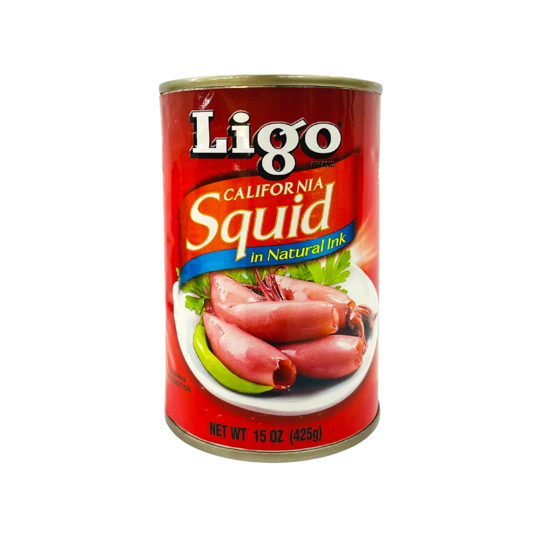 Ligo - Squid in Natural Ink (Big) - 15 oz - Lynne's Food Cravings