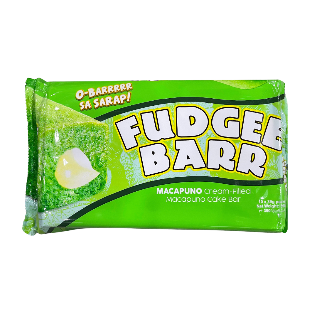 Fudgee Barr - Macapuno Cream-Filled Macapuno Cake Bar - 39g x 10 Pack - Lynne's Food Cravings