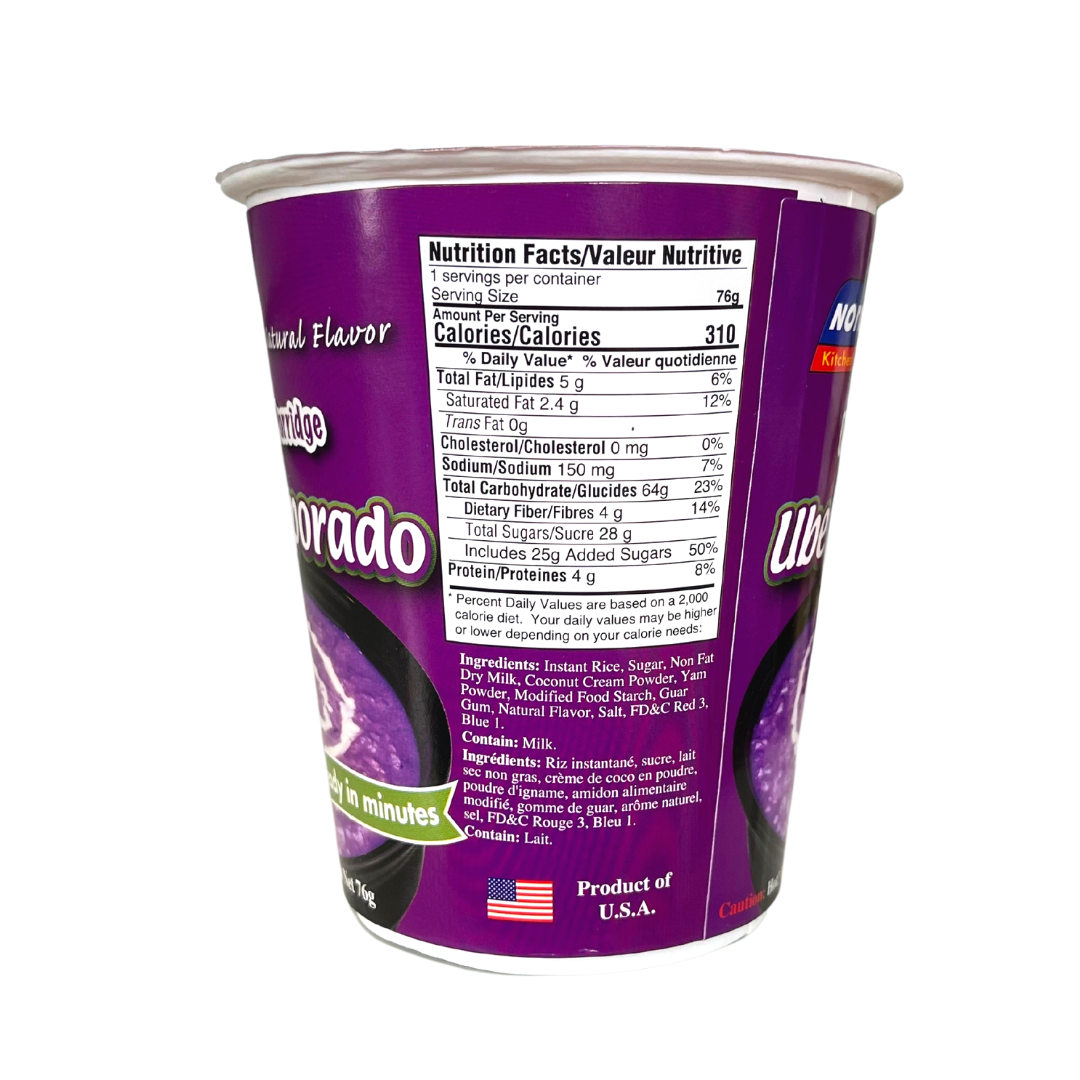 Nora Kitchen - Purple Yam Porridge UBE Champorado - 2.68 oz - Lynne's Food Cravings