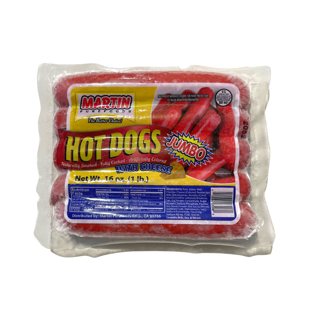 Martin Purefoods - Jumbo Hotdog with Cheese - 16 oz - Lynne's Food Cravings