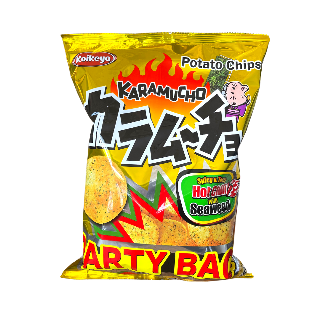 Koikeya - Karamucho Potato Chips Hot Chili with Seaweed - 6.2oz - Lynne's Food Cravings