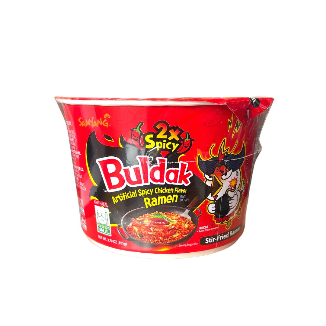 Samyang - Buldak Spicy Chicken Flavor Ramen 2x Spicy (Big Bowl) - 105g - Lynne's Food Cravings
