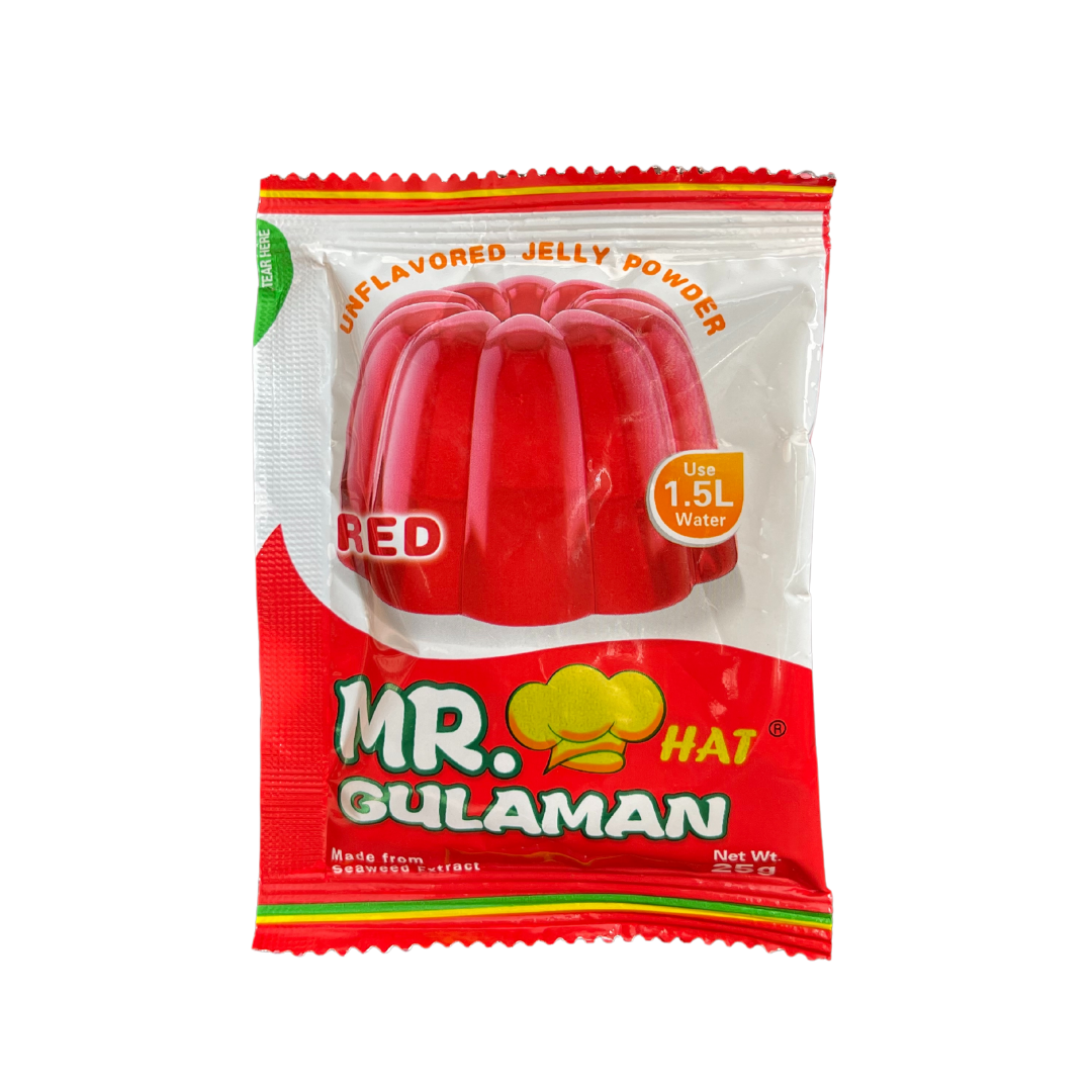 Mr. Hat Gulaman - Unflavored Jelly Powder (Red) - 25g - Lynne's Food Cravings