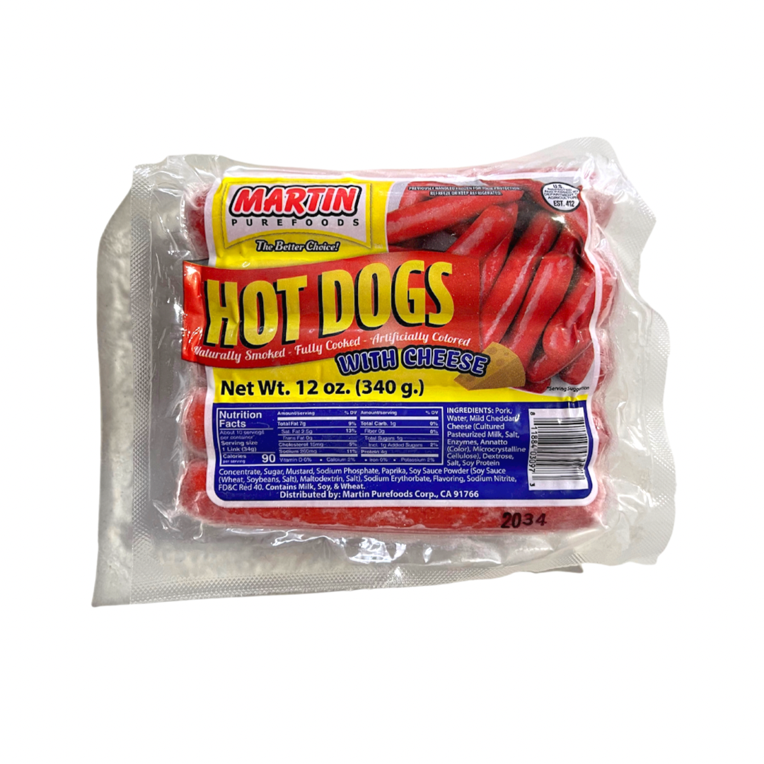 Martin Purefoods - Hotdog (Reg) with Cheese - 12 oz - Lynne's Food Cravings