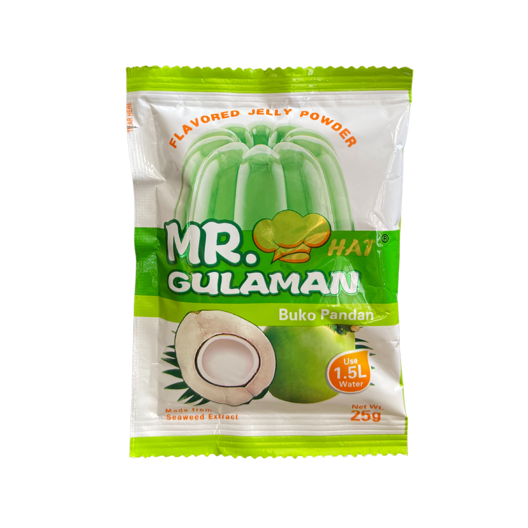 Mr. Hat Gulaman - Flavored Jelly Powder (Buko Pandan) - 25g - Lynne's Food Cravings