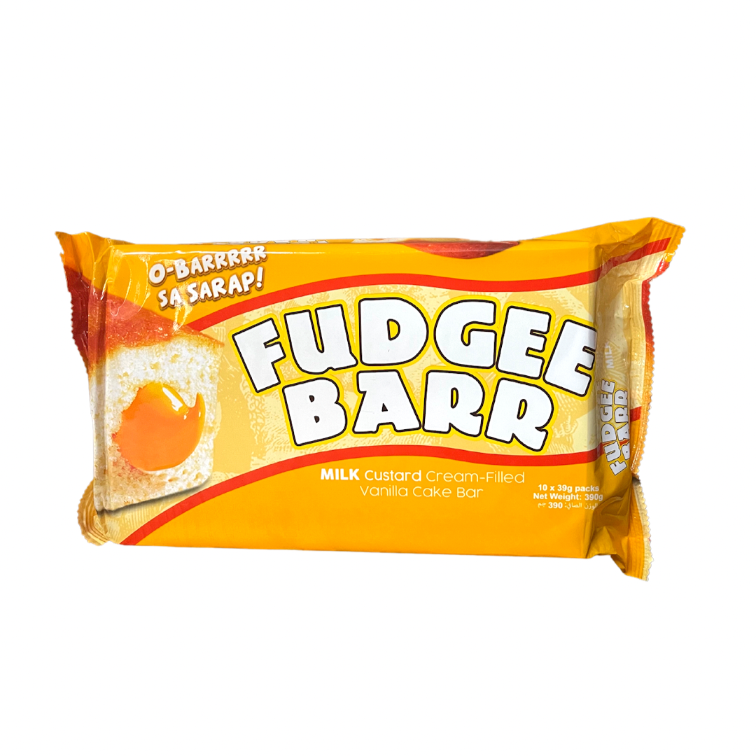 Fudgee Barr - Milk Custard Cream-Filled Chocolate Cake Bar - 39g x 10 Pack - Lynne's Food Cravings