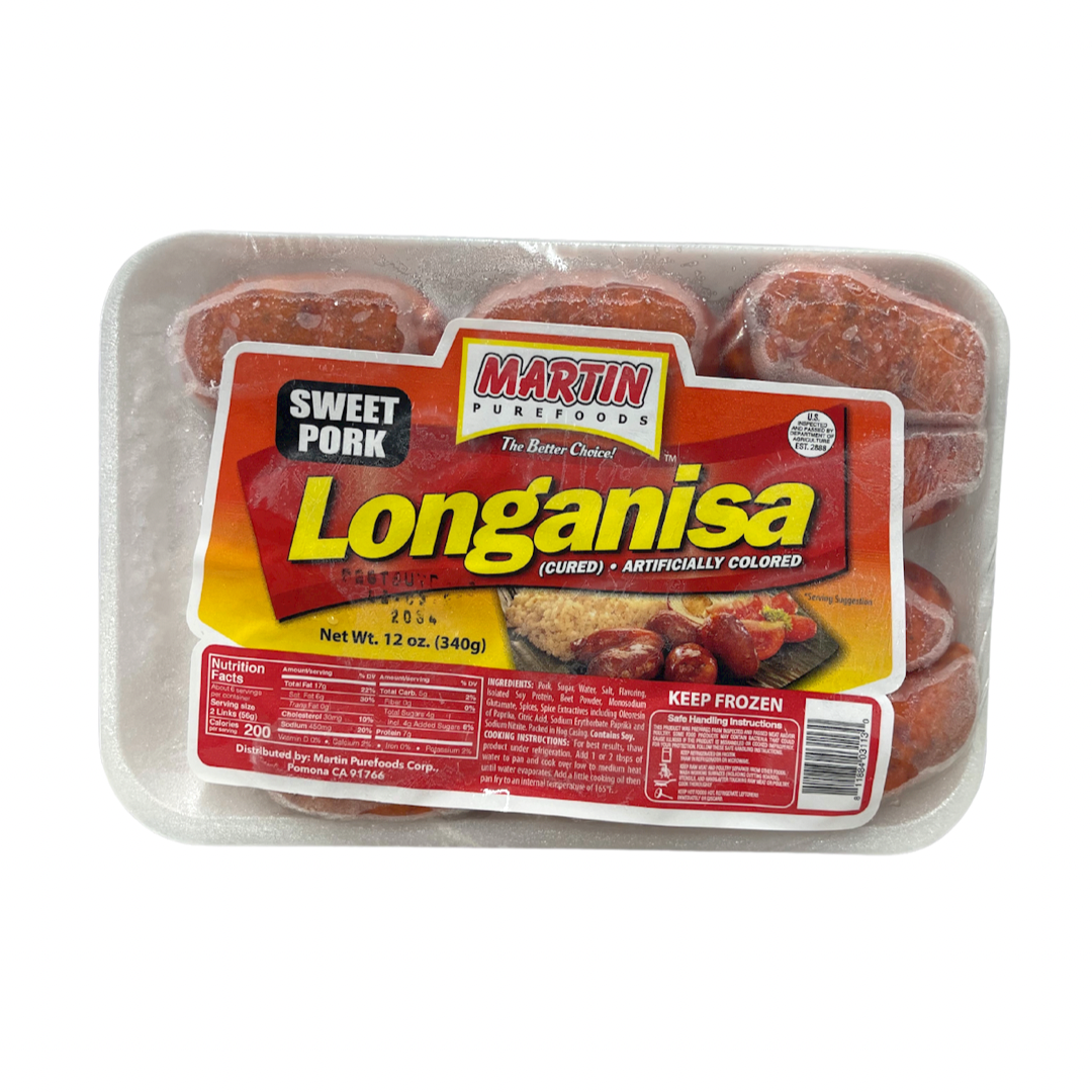 Martin Purefoods - Longanisa Sweet Pork - 12 oz - Lynne's Food Cravings