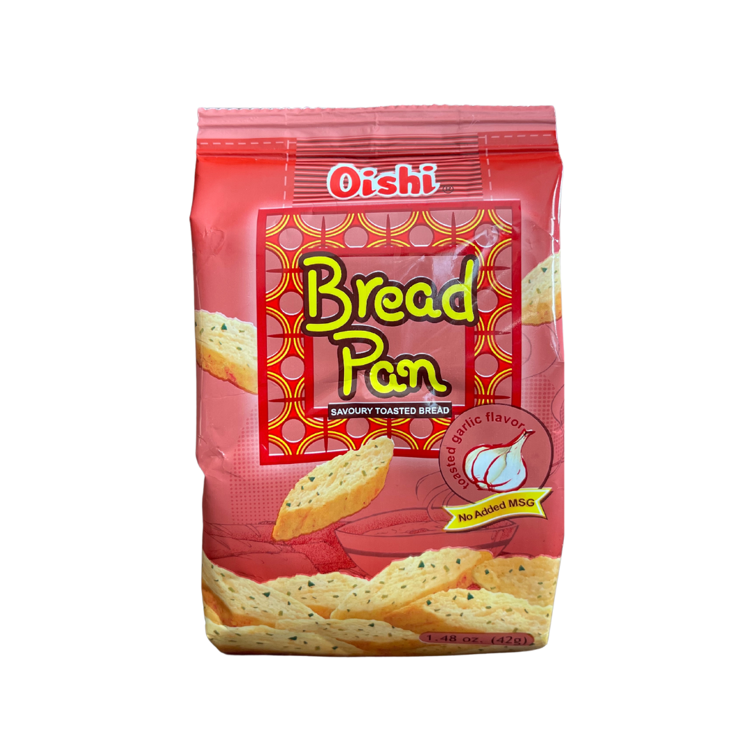 Oishi - Bread Pan Toasted Garlic Flavor - 42g - Lynne's Food Cravings