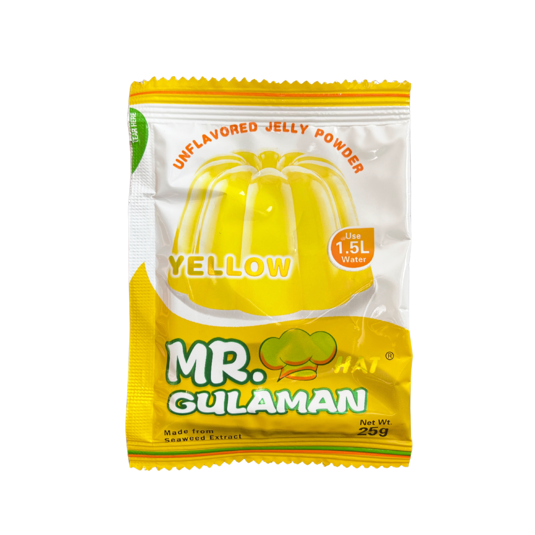 Mr. Hat Gulaman - Unflavored Jelly Powder (Yellow) - 25g - Lynne's Food Cravings