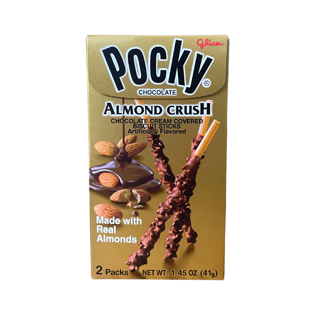 Glico - Pocky Almond Crush Chocolate Cream Covered Biscuit Sticks - 1.4oz (41g) - Lynne's Food Cravings