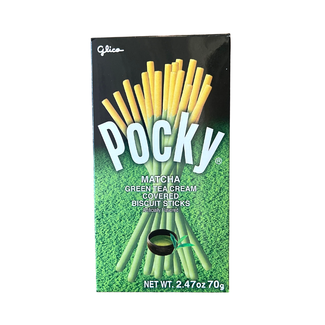 Glico - Pocky Matcha Green Tea Cream Covered Biscuit Sticks - 2.47oz - Lynne's Food Cravings