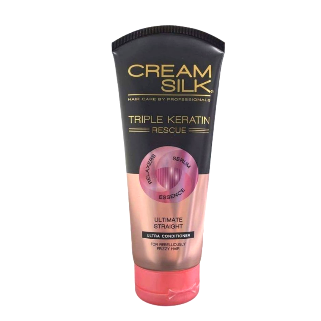 Cream Silk - Triple Keratin Rescue (Ultimate Straight) Ultra Conditioner - 170mL - Lynne's Food Cravings